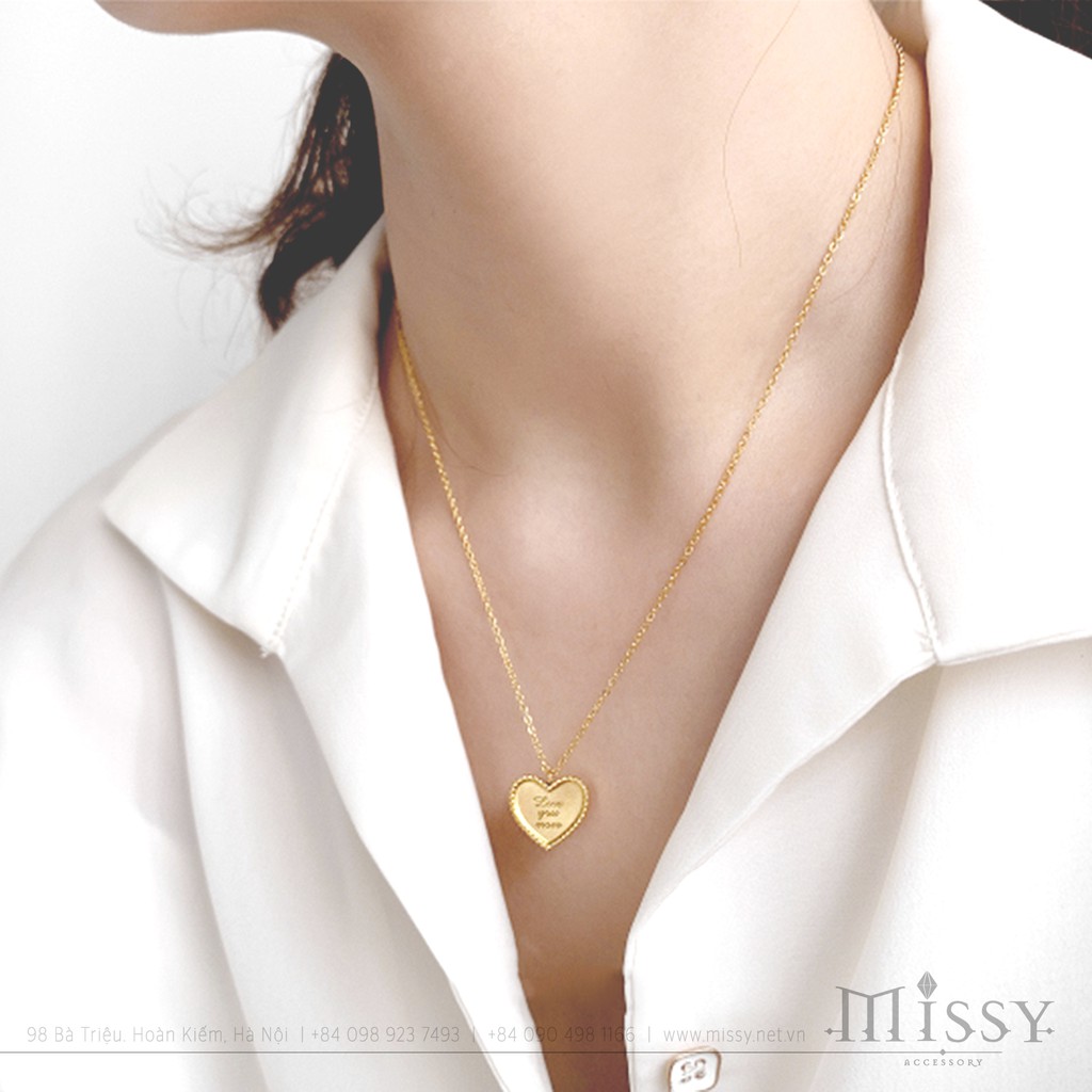 Vòng cổ trái tim Love you more