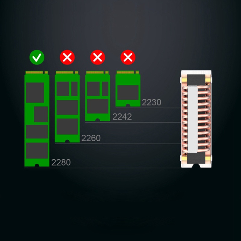Bộ Tản Nhiệt Bằng Đồng Nguyên Chất Cho M 2 2280 SSD NVME