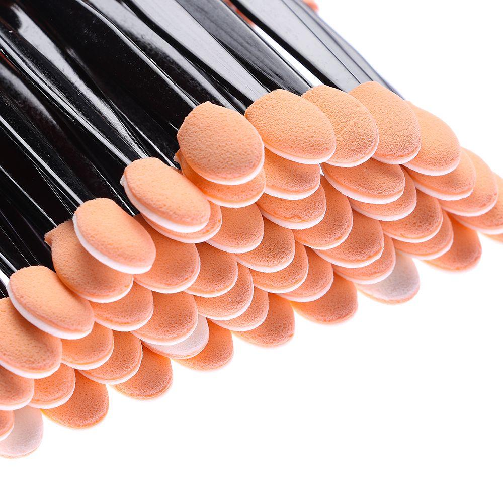Set 50 Cọ Trang Điểm Mắt Hai Đầu Bằng Nylon An Toàn Cho Sức Khỏe