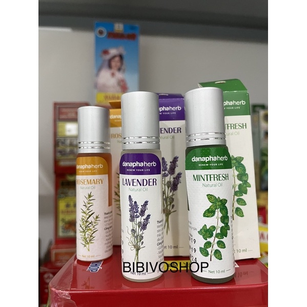 Dầu Gió Bi Lăn Thảo Dược - Lavender - Rosemary - Mintfresh - Danapha Việt Nam xuất khẩu