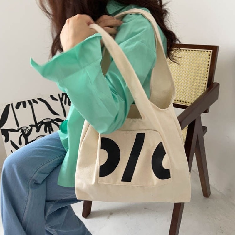 Túi xách vải canvas cỡ lớn thiết kế mới thời trang theo phong cách Nhật Bản dành cho nữ