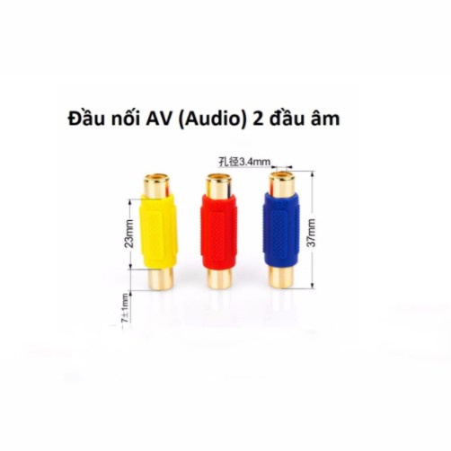 Combo 3 Đầu nối jack AV Hoa Sen-RCA H2Pro chống sôi-nhiễu (3 chiếc), Jack (rắc) nối AV-hoa sen-RCA