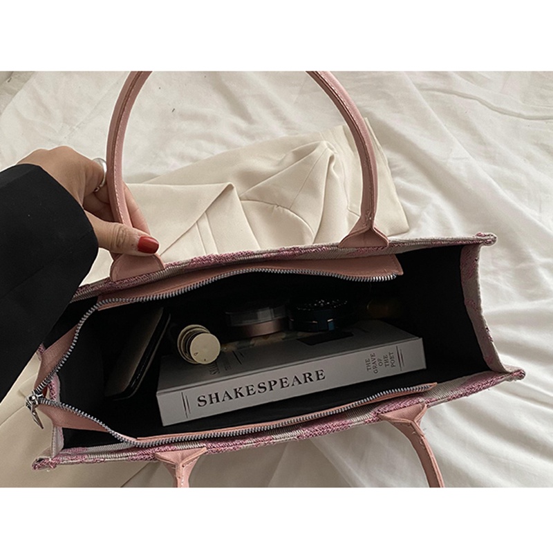 IELGY Túi Xách Vải canvas Cỡ Lớn In Họa Tiết Trái Tim Dễ Thương Cho Nữ