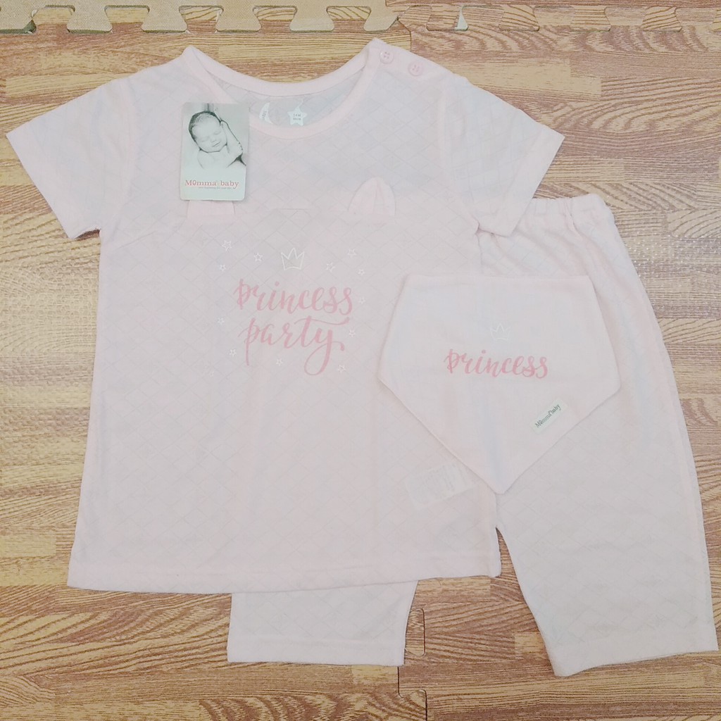 SET MOMMA BABY CHO BÉ GÁI CỘC TAY KÈM YẾM SIÊU KUTE
