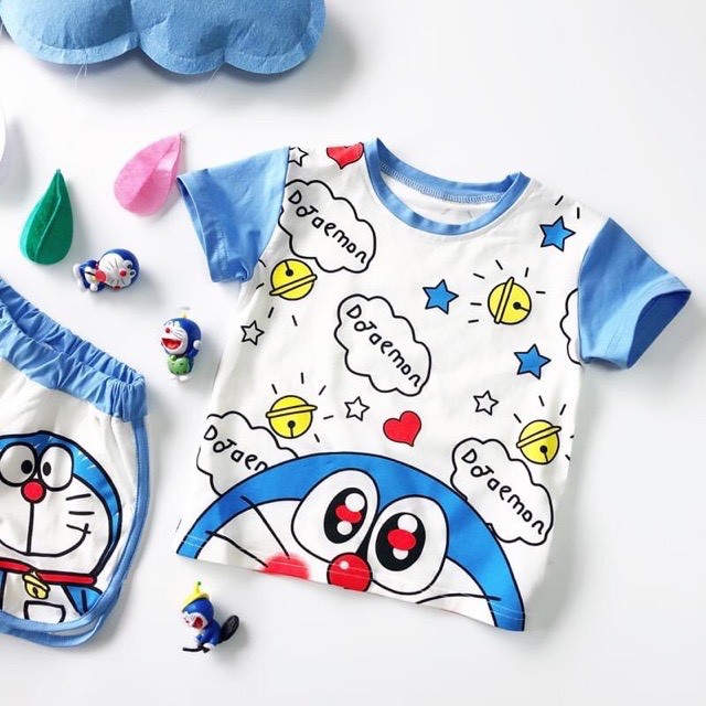 MẪU MỚI | BỘ DORAEMON THẦN THÁNH SIÊU CUTE | CHẤT COTTON | CHO BÉ TRAI VÀ BÉ GÁI | 8-18KG