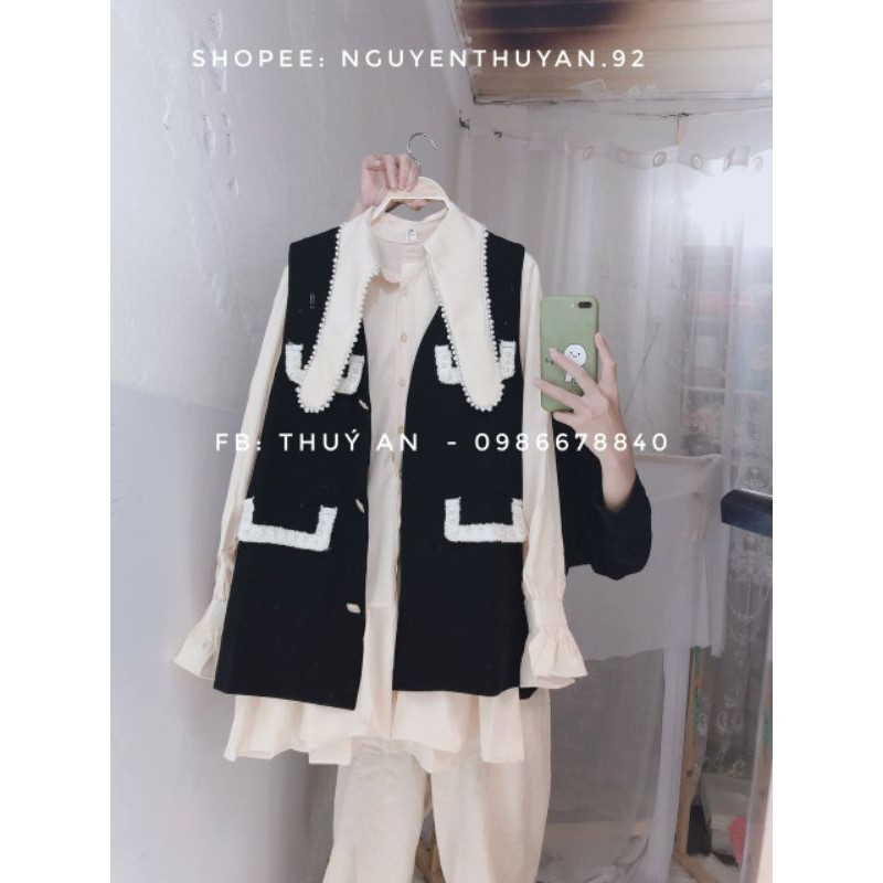 Set váy+áo vest Quảng Châu