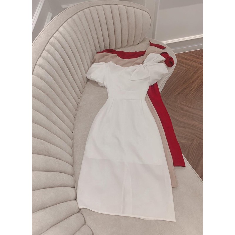 Đầm dự tiệc🌹FREESHIP 🌹Đầm body tay phồng nơ vai | BigBuy360 - bigbuy360.vn