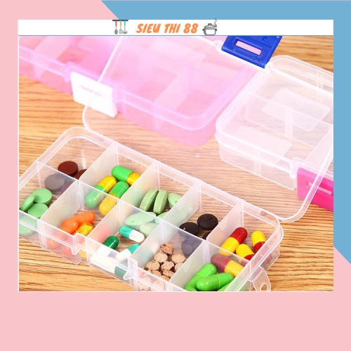 Hộp Đựng Đồ 10 - 15 Ngăn Trong Suốt 1253 Siêu Thị 88