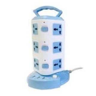 Ổ điện 3 tầng_11 ổ điện 3 công tắc. 3 cổng usb