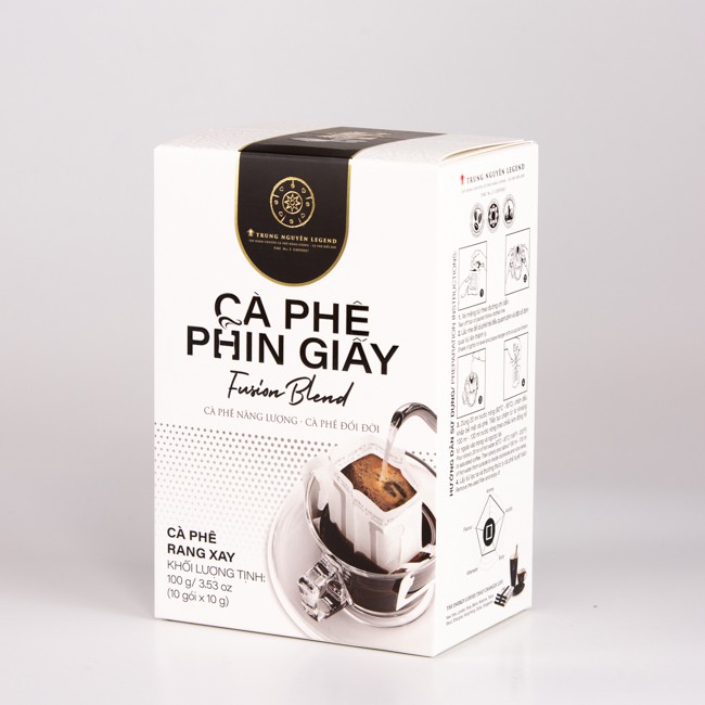 Cà phê phin giấy Fusion Blend - Trung Nguyên Legend - Hộp 10 gói x 10gr