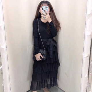 Chân váy tầng maxi