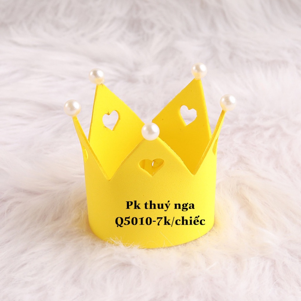 5 vương miện baby xốp trang trí bánh kem