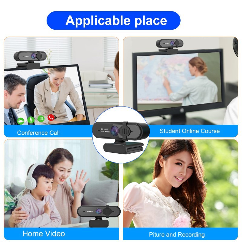 Webcam HXSJ S6 Auto Focus Góc Rộng 1080P