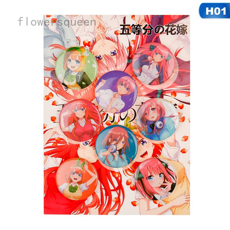 flowersqueen Anime Brooches My Hero Academia Pins Set Fashion Gift 8pcs Pins For Friends