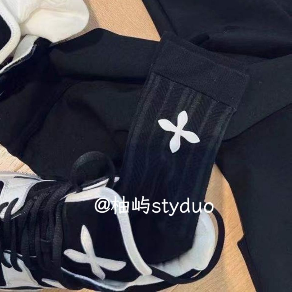 Bán Chạy!F &amp; X Tất Ống Xoắn Thoáng Khí Chịu Được Sức Nặng Màu Trắng Đen 2022 Dành Cho Bạn Nữ