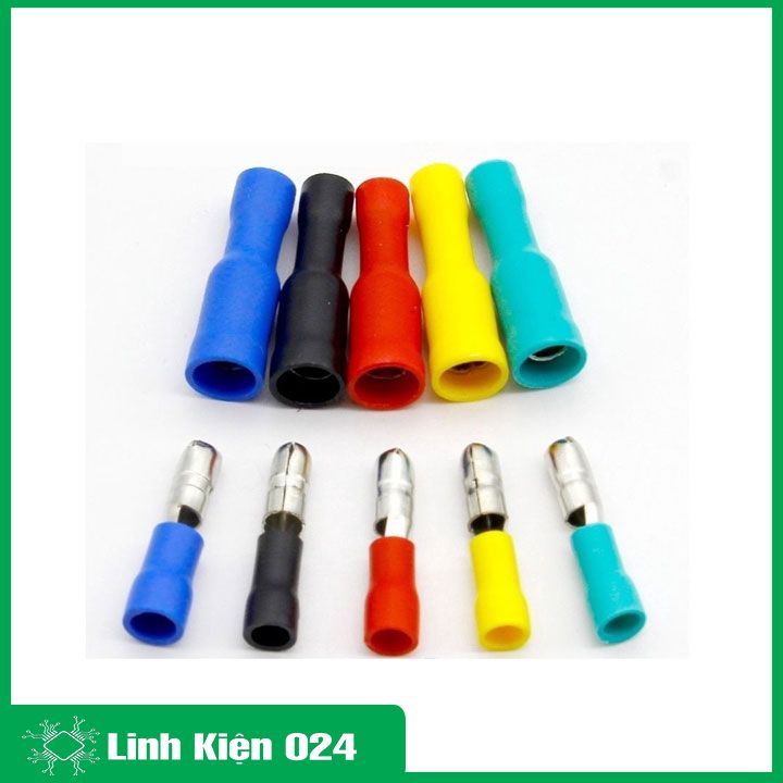 Gói 100 chiếc cos đầu đạn MPD FRD 2 đầu đực cái 1.25-156, 2-156 cốt bấm nối dây điện đủ màu kích thước