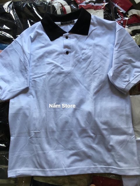 Áo polo phối cổ dáng rộng chất thun cá sấu unisex nam nữ