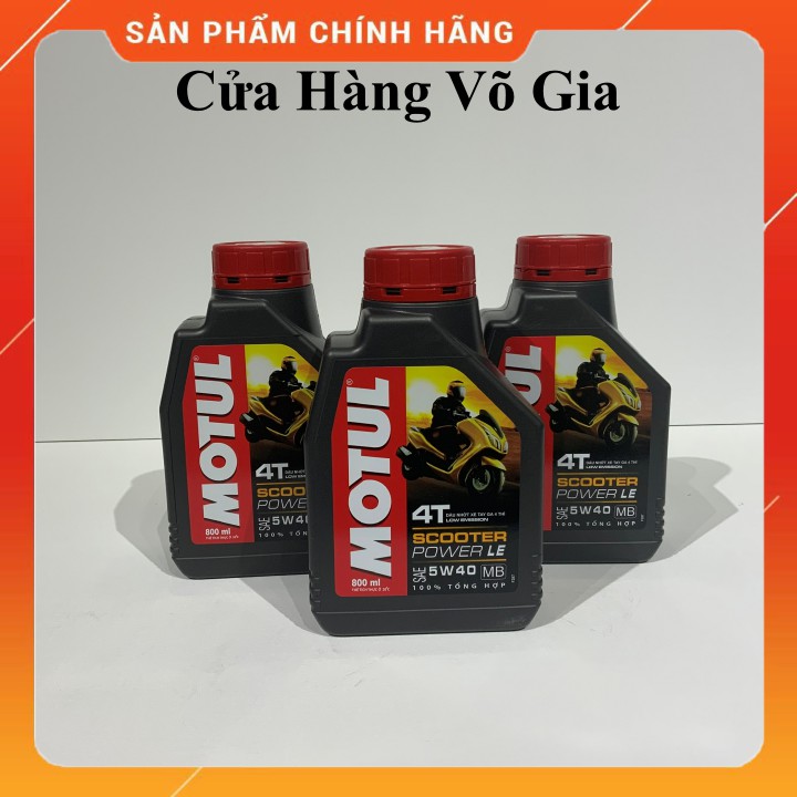 Motul Scooter Power LE 5W40 800ml - Nhớt cao cấp FULL TỔNG HỢP cho xe tay ga