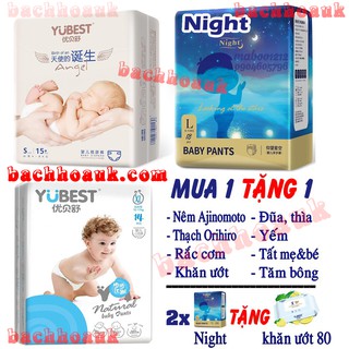 Tã/bỉm Yubest ⚡️KÈM QUÀ TẶNG⚡️ Yubest Gold/Angel/Night/Natural/Core tã dán/quần đủ size S132,S90,M108,M84,L96,L78