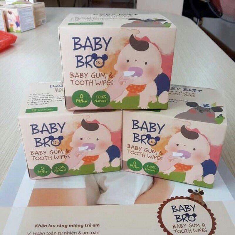 khăn lau răng miệng trẻ em baby pro