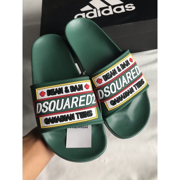 Dép Quai Ngang DSQUARED.2 ITALY Màu Xanh Và Đen - Dép Bánh Mì Nam Nữ Thời Trang Size 39 40 41 42 43