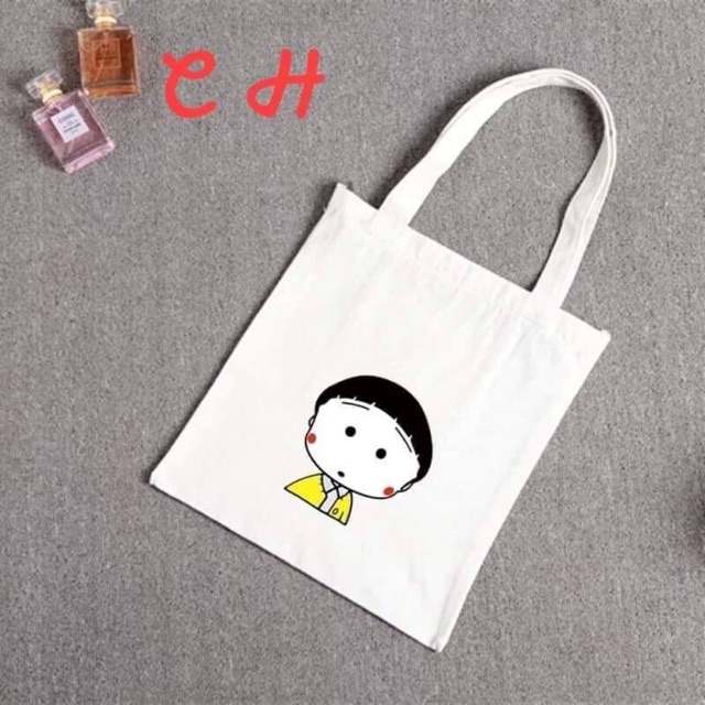 [Túi tote] Túi vải hai màu đen trắng CHU0319