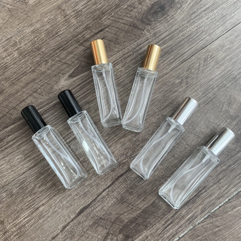 Chai Thuỷ Tinh Vuông Chiết Nước Hoa Vòi xịt 20ml, 30ml