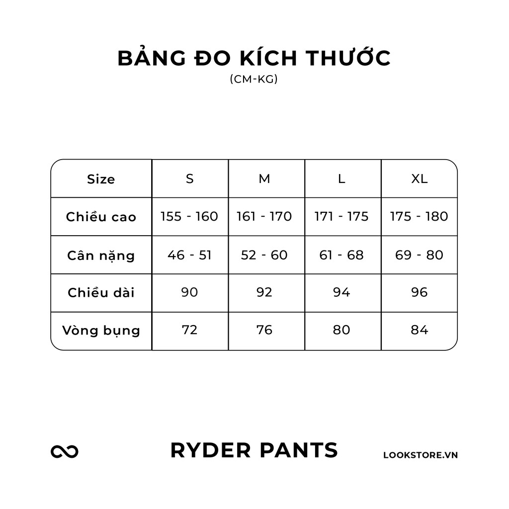 [Mã SKAMAP6 giảm 8% TỐI ĐA 50K đơn250K] Quần thể thao LOOK RYDER PANTS | BigBuy360 - bigbuy360.vn