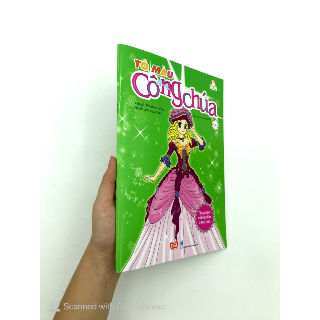 Sách - Tô Màu Công Chúa  - Tặng Kèm Miếng Dán Trang Sức