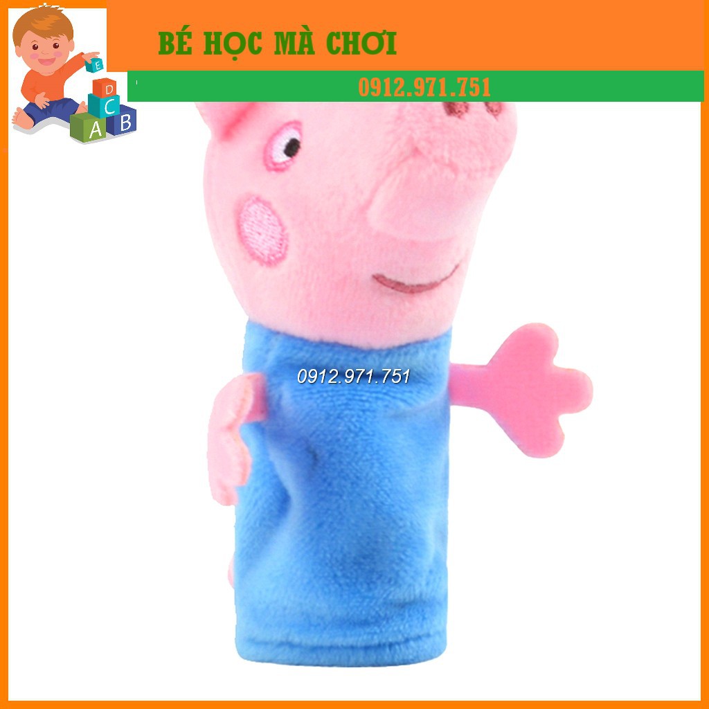 Bộ rối ngón tay gia đình PEPPA PIG đáng yêu (bộ 4 rối)