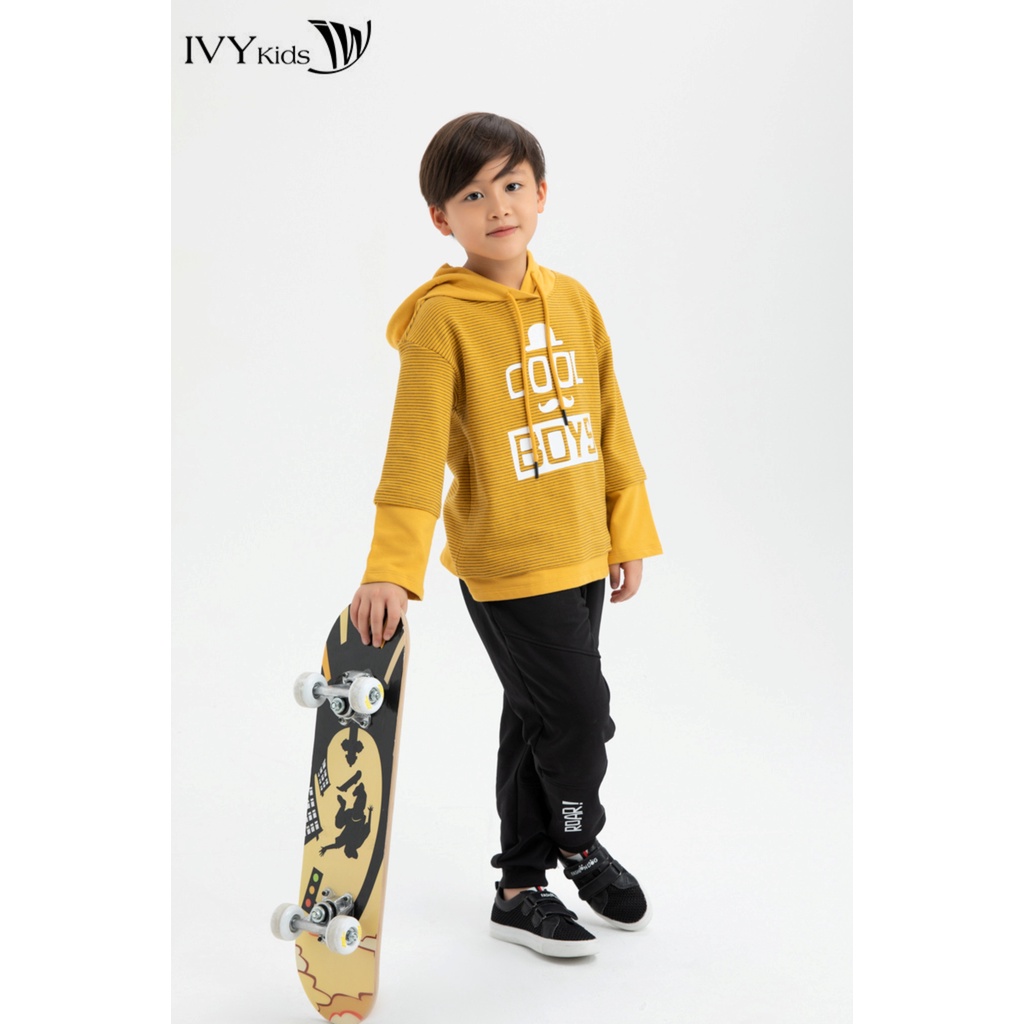 Áo thun kẻ Cool boy bé trai IVY moda MS 58K0601