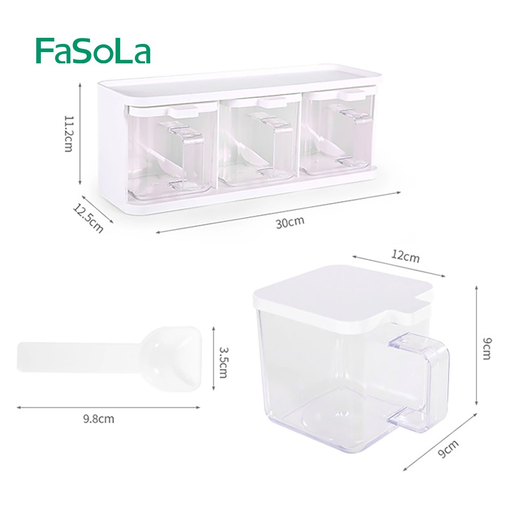 [FREESHIP] Bộ hũ đựng gia vị FASOLA - Hũ chia gia vị cao cấp phong cách Nhật Bản FSLQJ-0038