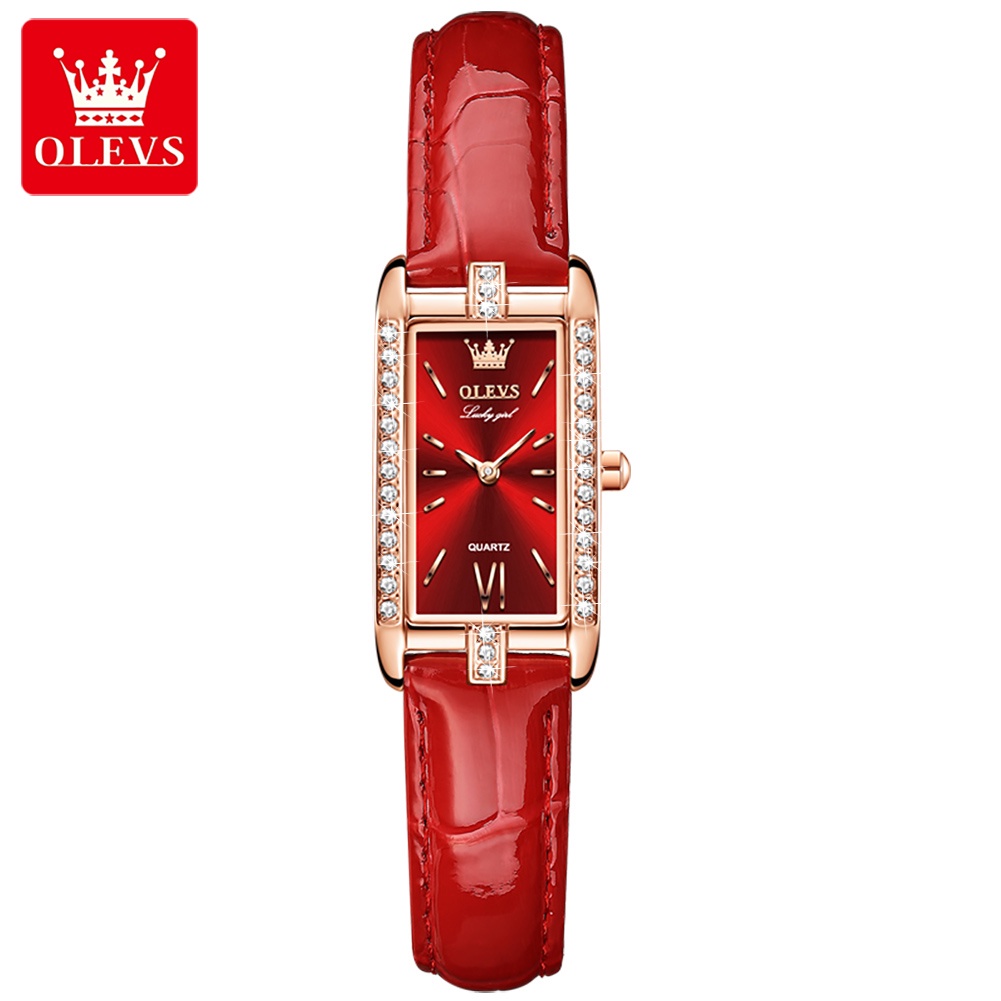 Đồng hồ nữ OLEVS 6623 chống thấm nước với dây đeo da 100%