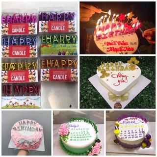 Nến Happy birth day nhủ