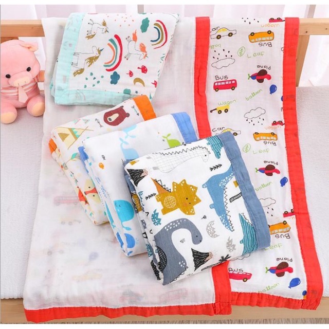 Khăn tắm 6 lớp bo viền