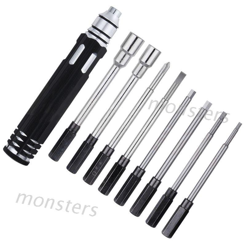 Bộ tuốc nơ vít đầu lục giác 8 trong 1 bằng thép chuyên dụng sửa chữa xe đồ chơi RC