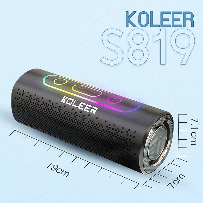 Loa bluetooth KOLEER S819 Đèn Led Theo Nhạc Âm Thanh Sống Động
