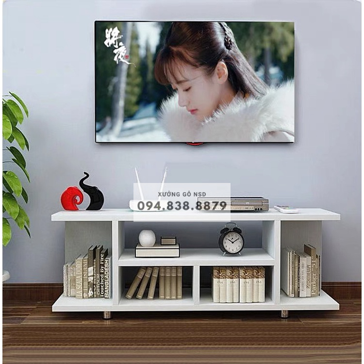 Kệ tivi phòng khách để sàn kệ trang trí dài 1m2 gỗ MDF chống thấm nhập khẩu dễ dàng lắp ghép gọn gàng tinh tế