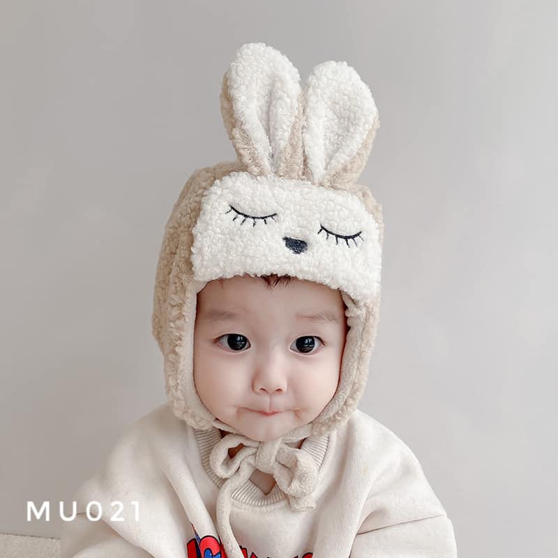 Mũ len thỏ vuông cho bé - MU021
