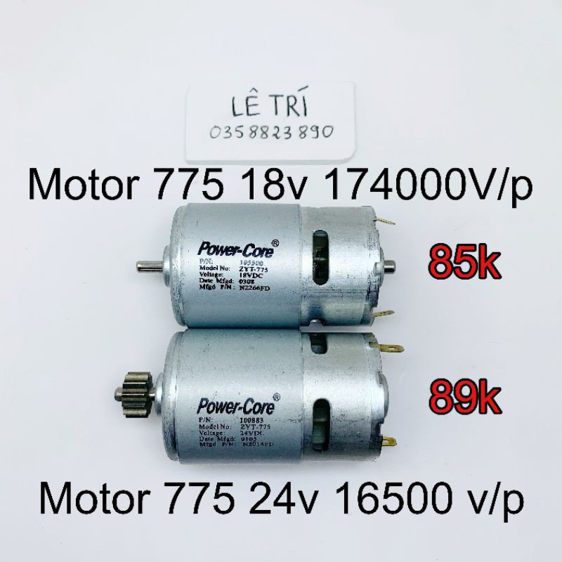 Motor 775 18V và 24V 17000RPM - Chính hãng Power Core