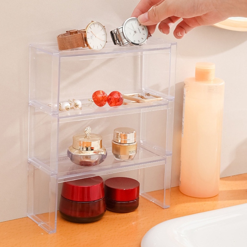 Giá Đỡ Cốc / Mỹ Phẩm Để Bàn Trong Suốt Tiện Dụng Cho Phòng Ngủ / Nhà Bếp / Phòng Tắm