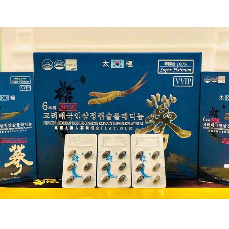 Thiên Sâm Đông Trùng Hạ Thảo Heaven 1 Korean Taekuk Ginseng Extract Capsule Hàn Quốc, Hộp 180 Viên