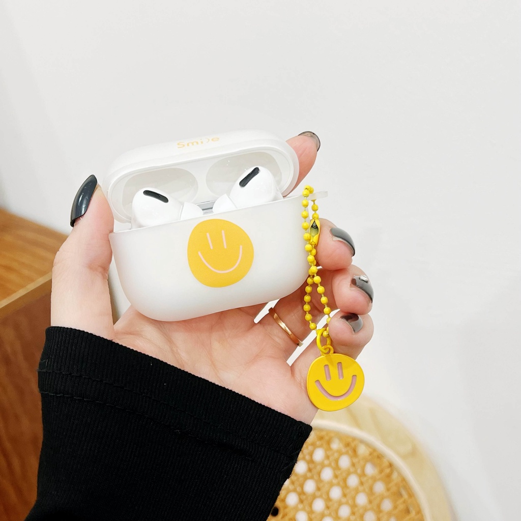 Vỏ Bảo Vệ Hộp Sạc Tai Nghe Airpods 3 Pro 2/ 3 Họa Tiết Hoạt Hình Mặt Cười Dễ Thương Chất Lượng Cao Ốp