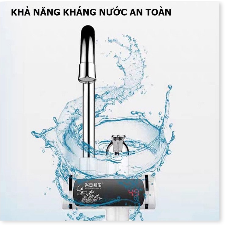 Máy Nước Nóng Lạnh Nhà TắmChống giậtlàm nóng trực tiếp tại vòi, tiết kiệm điện và nước, có Rơ-le chống giật an toàn.