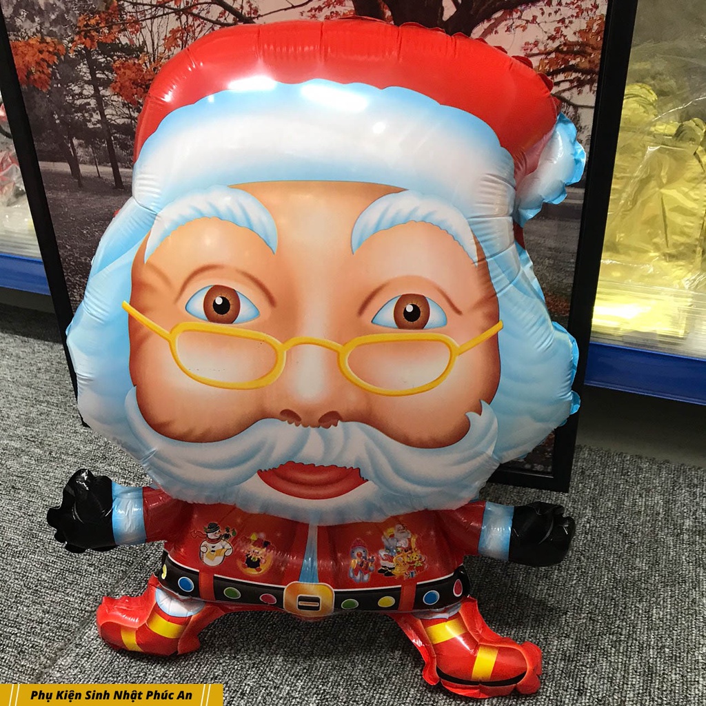 Bóng kiếng nhôm ông già noel 60cm 88cm trang trí giáng sinh Merry Christmas