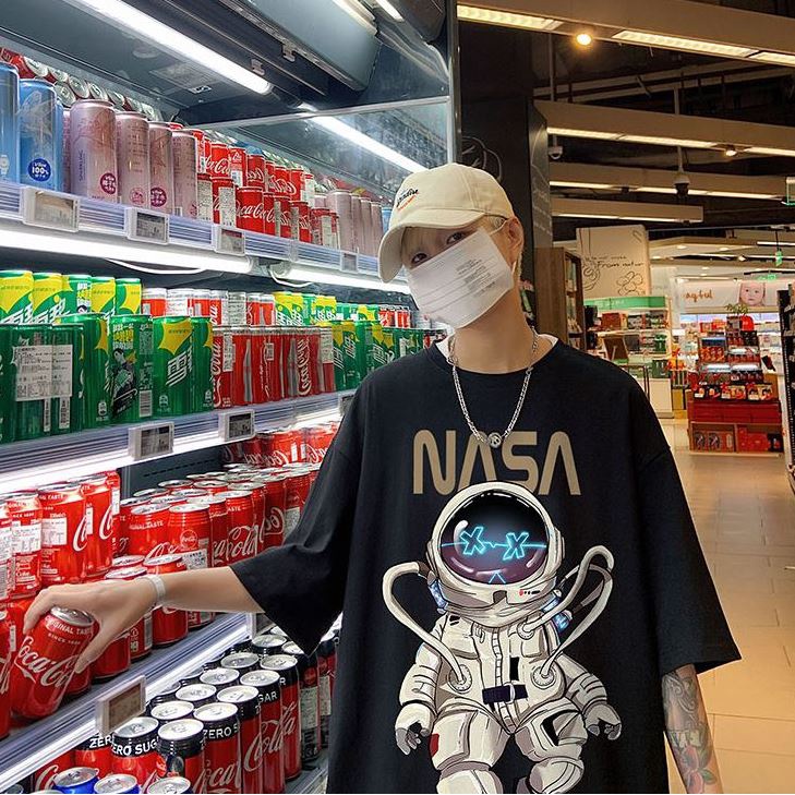 ÁO THUN, ÁO PHÔNG TAY LỠ NAM NỮ UNISEX OVERSIZE, ÁO PHÔNG FORM RỘNG PHI HÀNH GIA NS D67 moonzshop | BigBuy360 - bigbuy360.vn