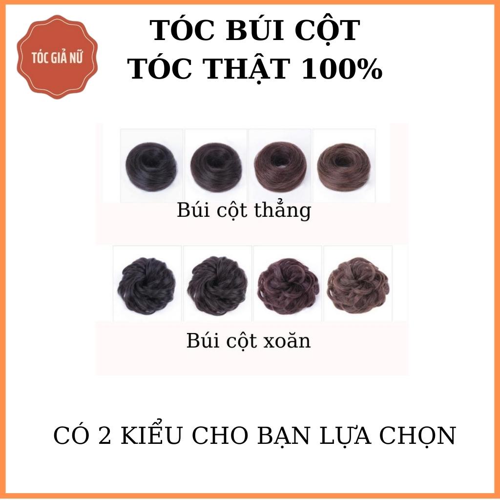 Búi tóc giả cột rối mini - dệt tóc thật 100%- Búi mini tóc thật.