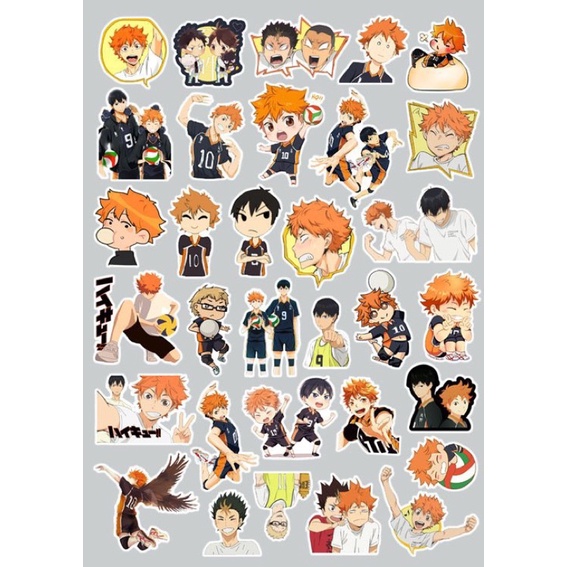 hình dán haikyuu chibi 30-60 cái/ Sticker anime haikyuu