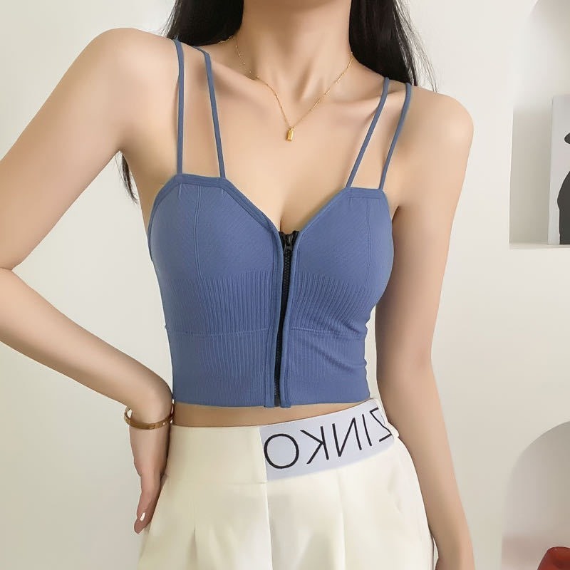 Áo Ngực Màu Trơn Có Khóa Kéo Dành Cho Nữ Siêu Hot B.A8830
