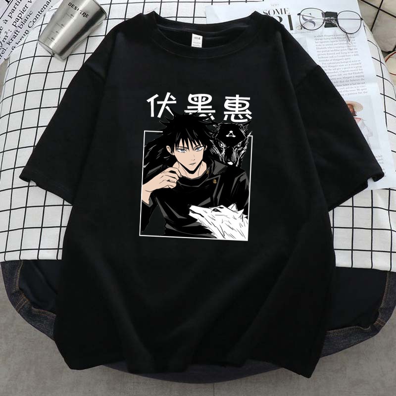 NEW🔥 Áo Phông Anime Jujutsu Kaisen Fushiguro Megumi 2 màu đen trắng siêu HOT mẫu mới cực chât